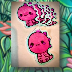 💖🌱 Pink Baby Dino Sticker 🌈
